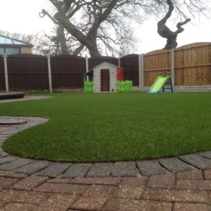 Small curved lawn