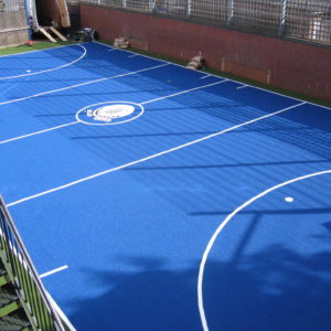Blue Artificial Pitch at London School